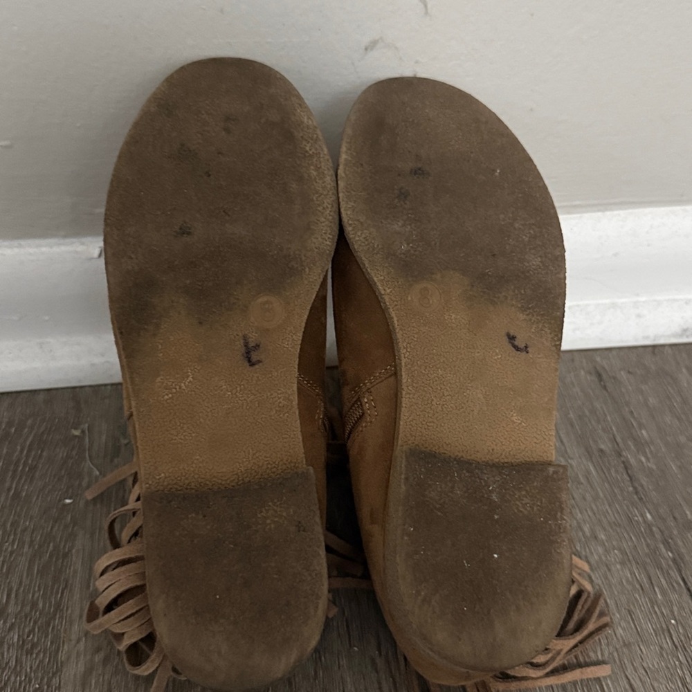 Mossimo Supply Co. Tan Fringe Ankle Booties - Picture 2 of 4
